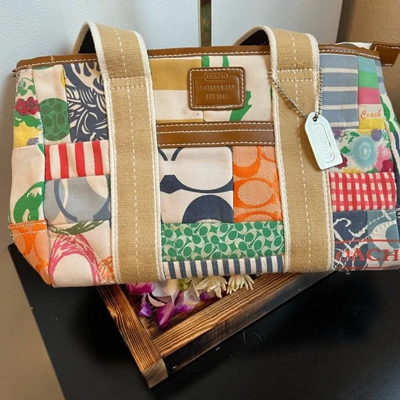 Coach Hampton Patchwork Satchel - Picture 1 of 11